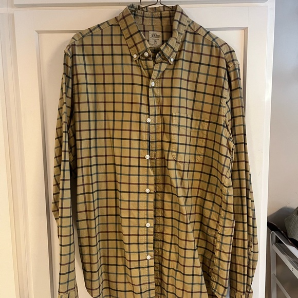 J. Crew Other - J. Crew Tan and Black Checkered Button-Down Shirt